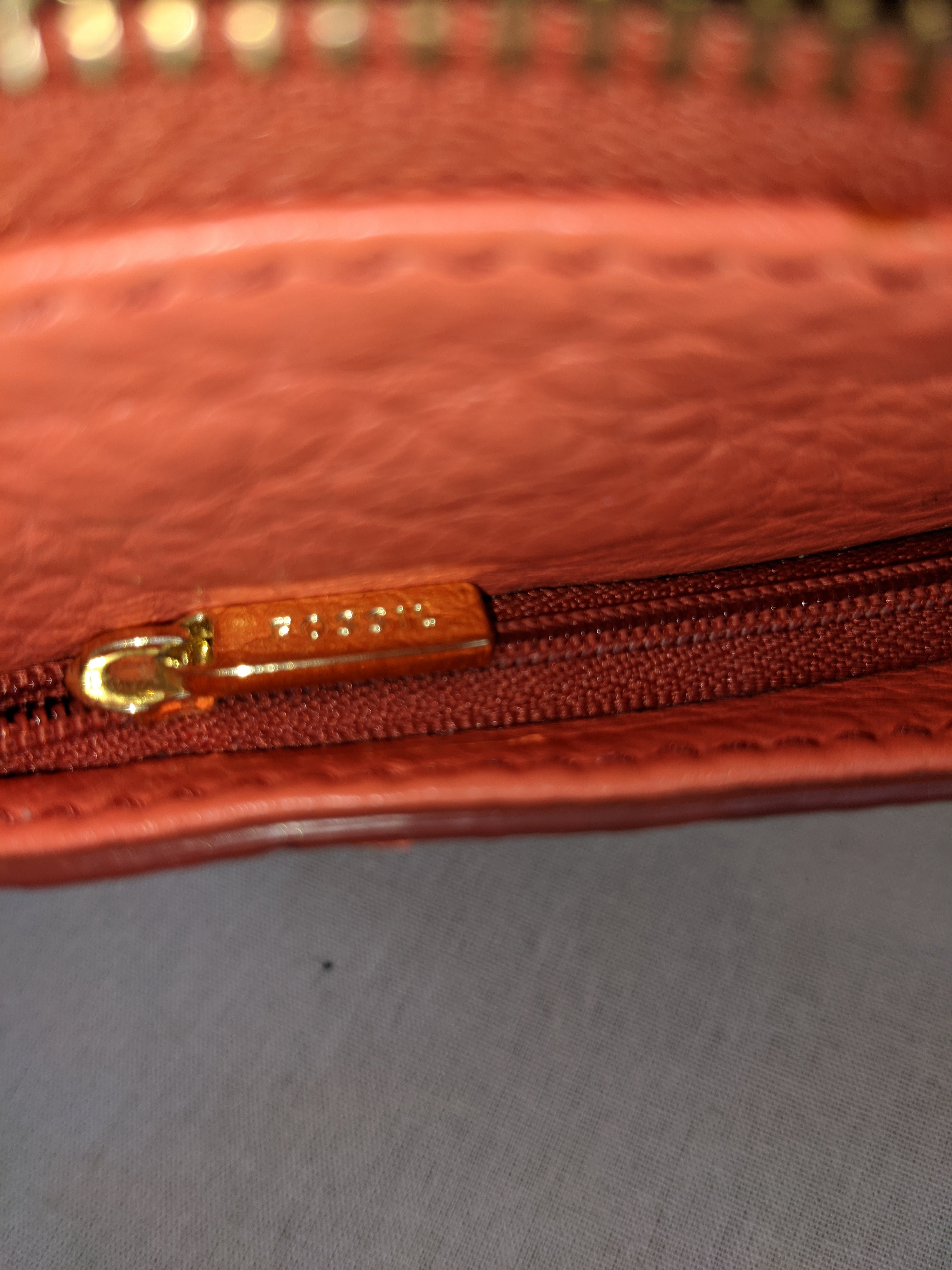 Fossil Coral Leather Crossbody With Partial Chain Strap (6925920927927)